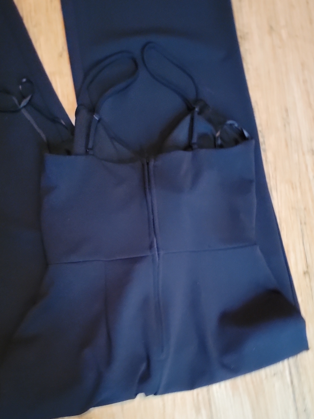 Crystal Sky Black Spaghetti-Strap Wide-Leg Jumpsuit - Picture 9 of 10